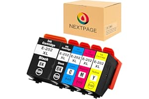 Nextpage 202XL zamiennik dla Epson 202 XL kartridże do drukarek Epson Expression Premium XP-6100 XP-6105 XP-6000 XP-6005 XP6000 XP6005 XP6100 Multipack (1 czarny, 1 czarny fotograficzny, 1 cyjan, 1