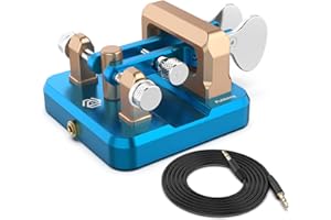 Putikeeg CW Clé Morse,clé télégraphique CW Keyers,télégraphe clé,clé Morse,Pagaie Double clé Morse,Transmetteur de Code Morse,manipulateur Morse (Bleu-Or)