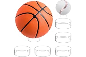 INHEMING 5 Piezas Soporte de Balón Base de Balón Soporte de Pelota Soporte de Exhibición para Baloncesto Fútbol Voleibol Softbol Bolos(Transparente)