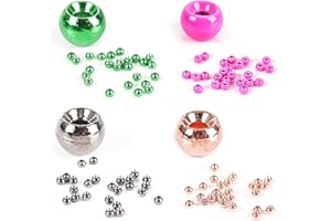 sprinton Maximumcatch Fliegenfischen Perlen Bindenmaterial Wolframperlen 4 Farbe, 100er pro Packung, Fliegenbinden Perlen