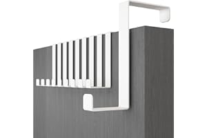 Menz perchero puerta - 10 piezas ganchos blancos con almohadillas de fieltro – colgador versátil para el hogar – percha puerta