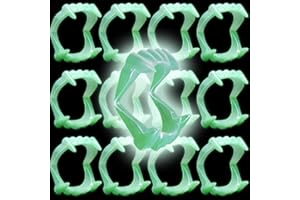 Enyacos 12 Stücke Halloween Vampirzähne,Zombie Werwolf Monster Zähne,Vampire Fangs,Vampire Teeth，Vampirzähne Für Erwachsene Und Kinder，Halloween Schminke，Halloween Make Up ,Vampir kostüm Accessoires