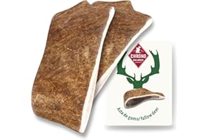 ChronoBalance, L Gamo asta de Ciervo para Perros, 100% Natural Snack para el Cuidado Dental, Juguete y Hueso para Perros con minerales y nutrientes, Conjunto de 2