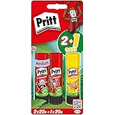 Pritt Stick Adhesive 2x22g + 20g (Neon Yellow)