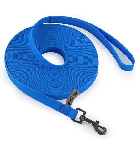Guinzaglio Rotondo Impermeabile 10 M Per Cani Fino A 35 Kg – Con Cinturino Da Polso, Nucleo In Nylon E Rivestimento In Gomma, Rosa