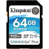 Kingston SDG3/64GB Carte mémoire SD Card ( 64GB SDXC Canvas Go Plus 170R C10 UHS-I U3 V30 )