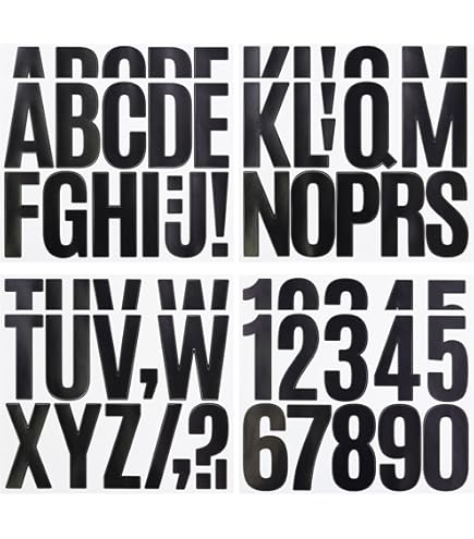 Lot De 324 Autocollants En Vinyle Avec Lettres Et Chiffres De L