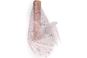 Tischläufer, BelonLink 28CM*10M Tischband mit Beschicht in Glänzend Rosa, Wiederverwendbaren Dekostoff, für Hochzeiten, Kommunionen, Taufen und Allen Feierlichkeiten