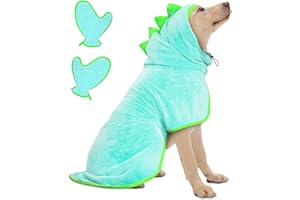 Bibykivn Hundebademantel, Einstellbare Dichtheit Hundebademantel mit Klettverschluss, Schnelltrocknender Hundebademantel, für Große Mittelgroße Kleine Hunde/Katze (Hellblau, L)