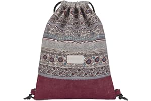 LIVACASA Sac à Cordon de Sport Yoga Impermeable Sac de Gym Étanche Ultra-léger Pliable Sac à Dos à Cordon Pour Gym Ecole Natation Piscine Plage Camping Voyage