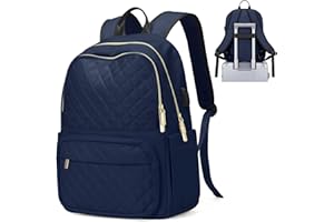 BOXSAM Sac à Dos Ordinateur Portable 14 Pouces, Sac à Dos de Voyage Grande Vert Homme Femme Antivol Imperméable avec USB Charging Port pour Loisir, Scolaire