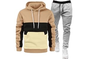 Baymate Conjunto de Chándal para Hombre Sudadera con Capucha y Pantalones Deportivos Traje de Jogging Ropa de Ocio