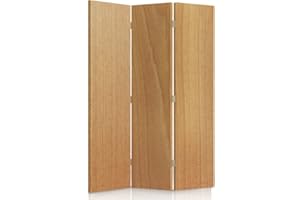 FEEBY FRAMES Feeby Biombo Tableros Madera 3 Piezas 110x180 cm Unilateral Divisor Plegable Impresión en Lienzo Decoracion Moderno Diseño Habitación Salón Oficina Dormitorio Home Office Paneles Rústicos Marrón