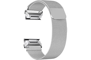 ZoRoll 22 mm Quickfit Metal Strap Compatible with Garmin Fenix E 47mm/Fenix 8 47mm/7 Pro/7/6 Pro/6/5, Stainless Steel Mesh Wristband, Replacement Band for Garmin Epix (Gen 2)/Epix