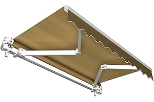 paramondo Gelenkarmmarkise Basic Balkonmarkise Sichtschutz für Terrasse, 250 x 150 cm (Breite x Ausfall), Braun Uni