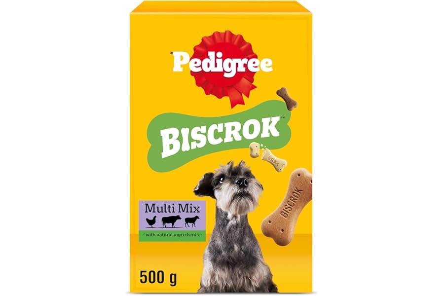 Pedigree Biscrok Multi Mix - Dog Treats - Bone-Shaped Biscuits - 500 g