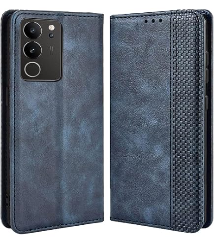 HAOYE Leder Flip Hülle Für VIVO X80 Lite – Mit Standfunktion, Kartenfächern & Magnetverschluss, Schwarz (Premium PU/TPU)