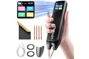 LOTTSALL Saldatrice a punti con batteria, saldatrice a punti manuale con modalità automatiche e manuali, 99 velocità regolabili per batterie fai da te, indicatore LED