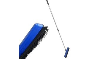 ‎VANORELL Gummibesen Teleskopstiel Frisörbesen Wasser Besen Noppenbesen Wischer Abzieher Straßenbesen Gartenbesen