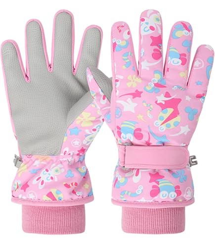 ForeverH Gants Ski Enfant Minnie Gants En Laine Polaire Gants De Ski Gants De Neige Chat Gants