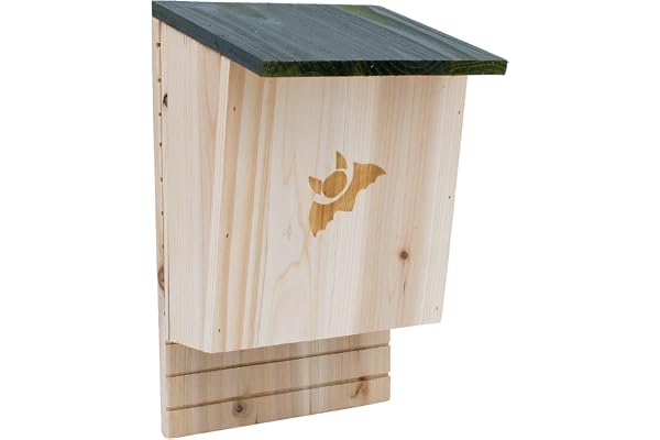 Maison de chauve-souris en bois - 28 x 18 cm - Cage à suspendre - Niche pour chauve-souris - Abri - Nichoir