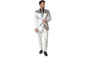 OppoSuits Herren-Partyanzug in Gold - Silvester- und Weihnachtsfeier-Kostüm - Golden Metallic - Inklusive passender Jacke - Hose und Krawatte