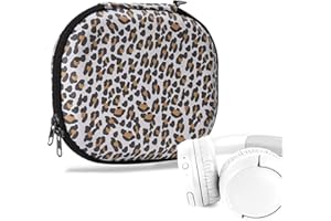 Geekria Etui na słuchawki kompatybilne z JBL Tune 510BT, Tune 560BT, Tune 660 BTNC, Live 460NC, wymienna twarda obudowa z możliwością przechowywania kabli (nadruk w panterkę)