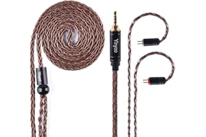 Yinyoo Upgraded Replacement Headphones Cable 8 Core Silver Plated Copper Cable with 2.5mm Plug 2pins 0.78mm for KZ AS10 ZS4 ZS5 ZS6 ZS10 ES4 ZST ZSR ED16 TRN V80 V20(2pins 2.5mm)