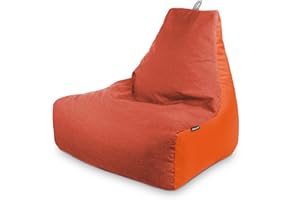 HAPPERS Puff Salón y Jardín Naranja con Tejido Antimanchas y Relleno Incluido