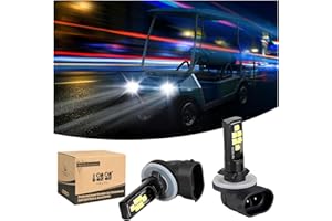 10L0L Golf Cart Head Light Bulb for EZGO, Club Car DS & Precedent, Replacement Bulb for Headlights or Fog Lights, High Brightness & Durability, Pack of 2