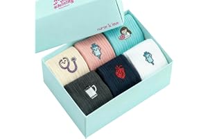 Nurse is Love 3 st set med roliga damstrumpor för sjuksköterskor idealiska för TCAE, Medics, Vet | Passar med träskor för kvinnor