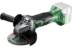 HiKOKI Meuleuse d'angle sans fil - 18V, 125 mm, 9.000 tr/min - Avec protection contre le redémarrage et verrouillage de broche - Compacte, légère et puissante pour le métal, la pierre et le plastique