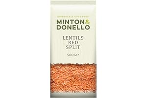 Minton & Donello - Lentils Red Split, 500g - Suitable for Vegetarians and Vegans - Plant Based Protein - Good Source of Other Essential nutrients