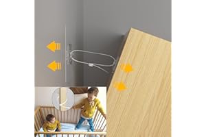 otuiaim Ancoraggio Antiribaltamento Cinghie per Mobili [Set di 4], Ancoraggi di Sicurezza Pareti per Prevenzione Della Caduta dei Mobili, per Sicurezza di Bambini e Animali Domestici