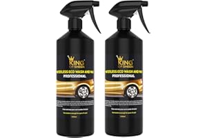 King of Sheen, Professional Waterless Wash and Wax Car Cleaner, No Water Just Clean and Shine Like New, Car Cleaning liquid spray car wash, Showroom Shine finish. 2 X 1Litre Pack