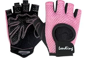 LeerKing Gym Weight Lifting Fitness Gloves with Flexible Thin Padding, Enhanced Palm Wrist Support for Men Women Exercise Pull ups Workout Rowing and Cycling