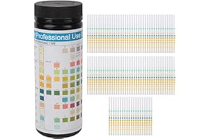 Arsor 100 Tiras de Prueba de Orina de PH, Prueba de Infección del Tracto Urinario para Pruebas Alcalinas Y ácidas, Proteínas, Leucocitos, Cetona, Nitrito, Glucosa en Sangre, PH