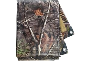 Tongcamo Camouflage Large Tarpaulin Waterproof Heavy Duty 120GSM & 170GSM Waterproof Cover Sheet Multipurpose