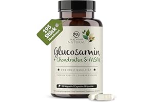 ‎SURPRESA NATURAL Surpresa Natural Glucosamin Chondroitin & MSM Kapseln hochdosiert I 1x 195 Kapseln I 4500 mg pro Tagesdosis I Nahrungsergänzungsmittel ohne Zusatzstoffe & laborgeprüft I 1 Monatsvorrat