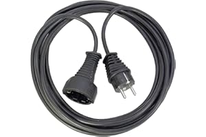 Brennenstuhl Cable alargador de Corriente de 5 m (alargador eléctrico para Interiores) Negro