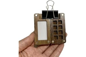XHDIGI Skizzenbuch aus Holz, Mini-Palette, magnetisch, Reise Aquarellmalerei, Acrylmalerei, Farbschutz mit Deckel und Mischtablett – mit 8 Rastern und 1 Clip