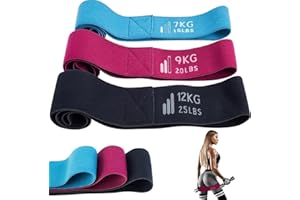 EUROAMZ Bandas Elasticas Fitness/Bandas Ejercicios Gluteos/Bandas de Resistencia Especial para Ejercicios Piernas Gym, Pilates, Yoga, Crossfit, Musculacion/Antideslizante.