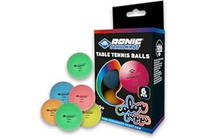 ‎SCHILDKRÖT Donic-Schildkröt Tischtennisball Colour Popps, 6 farbige Bälle in Poly 40+ Qualität, 649015
