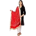 BLACK MACY Lifestyle Art Silk Embellished Women's Dupatta Bandhani Bandhej Jaipuri Rajasthani Dupatta