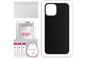 apgo skin sticker film foil vinilo lámina para la parte posterior del teléfono inteligente para Apple iPhone 12 Pro Max Negro de humo