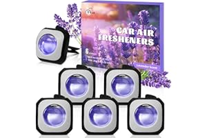 Scent-Hi Car Ambientador Coche, Lavanda Clips para Ambientadores de Coche, Elimina y Previene los Malos Olores de tu Coche, Pack 6 Unidades (6 x 4 ml)