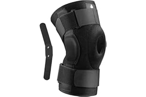 NEENCA Genouillère à charnière,Genouillère pour homme et femme - Genouillère ouverte pour douleurs au genou,gonflement,arthrite, soulagement des douleurs articulaires,ACL,PCL,MCL - Récupération AC-56