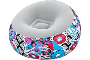 Bestway Inflate A Łóżko Dmuchane, Wielokolorowy, 112 x 112 x 66 cm