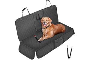 EYPINS Pokrowiec na tylne siedzenie samochodu dla psa 137 x 122 cm, pokrowiec na samochód dla psa, wodoodporny i antypoślizgowy, uniwersalny pokrowiec na siedzenie, czarny