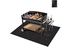 FIRE KIRIN Thickened Under Grill Mat for outdoor grill,Oil-Proof and Fireproof Mat for Outdoor Lawn,Smokers, Deck and Patio,Indoor Fireplace Mat Fire Pit Mat,Waterproof BBQ Protector (60X42 in)